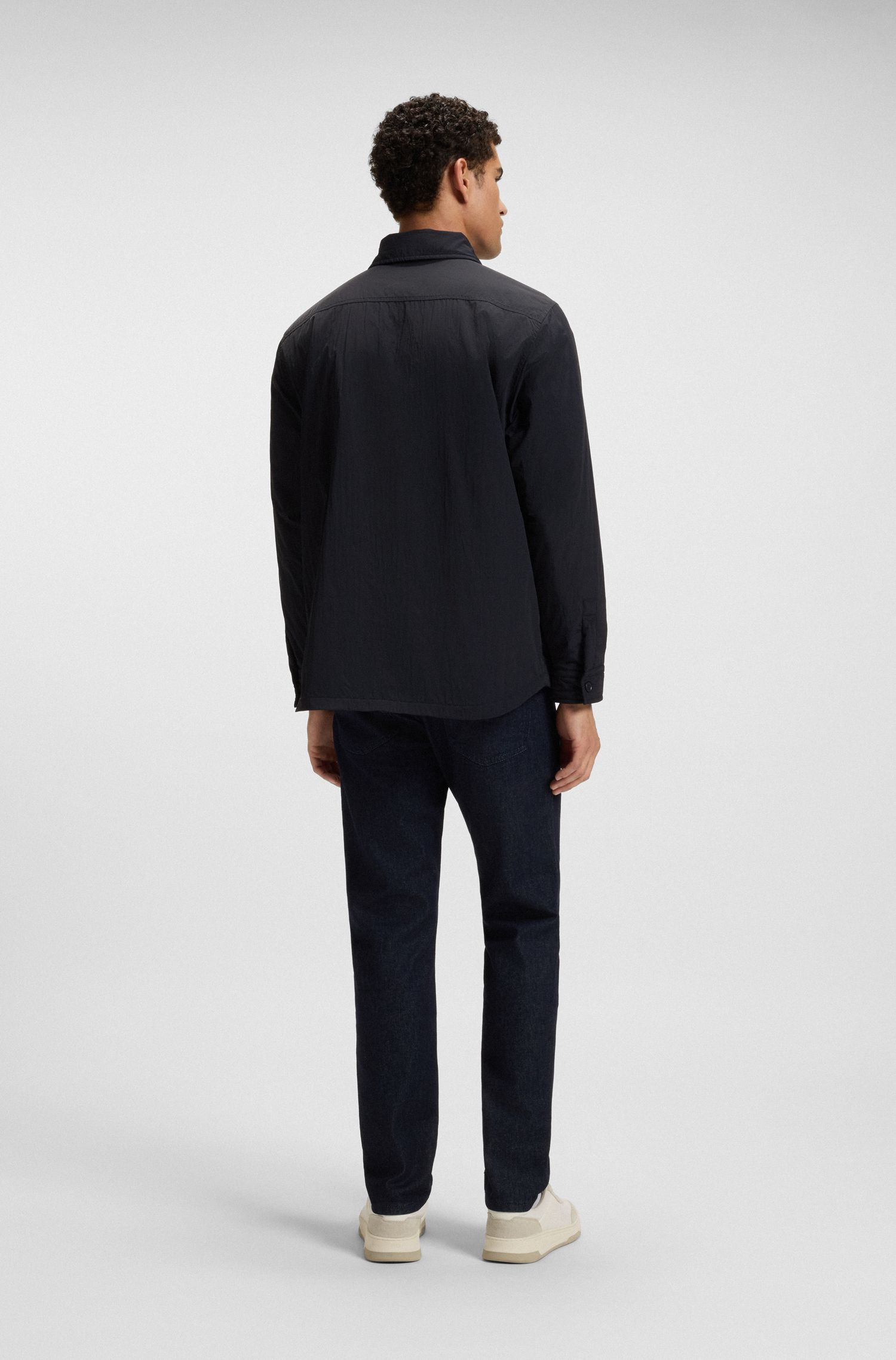 【BOSS博斯】夹棉宽松外套衬衫