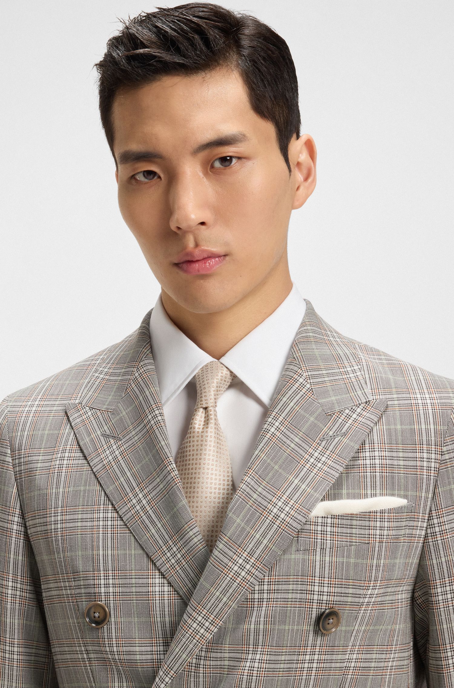 【BOSS博斯】意大利制造真丝提花正装领带