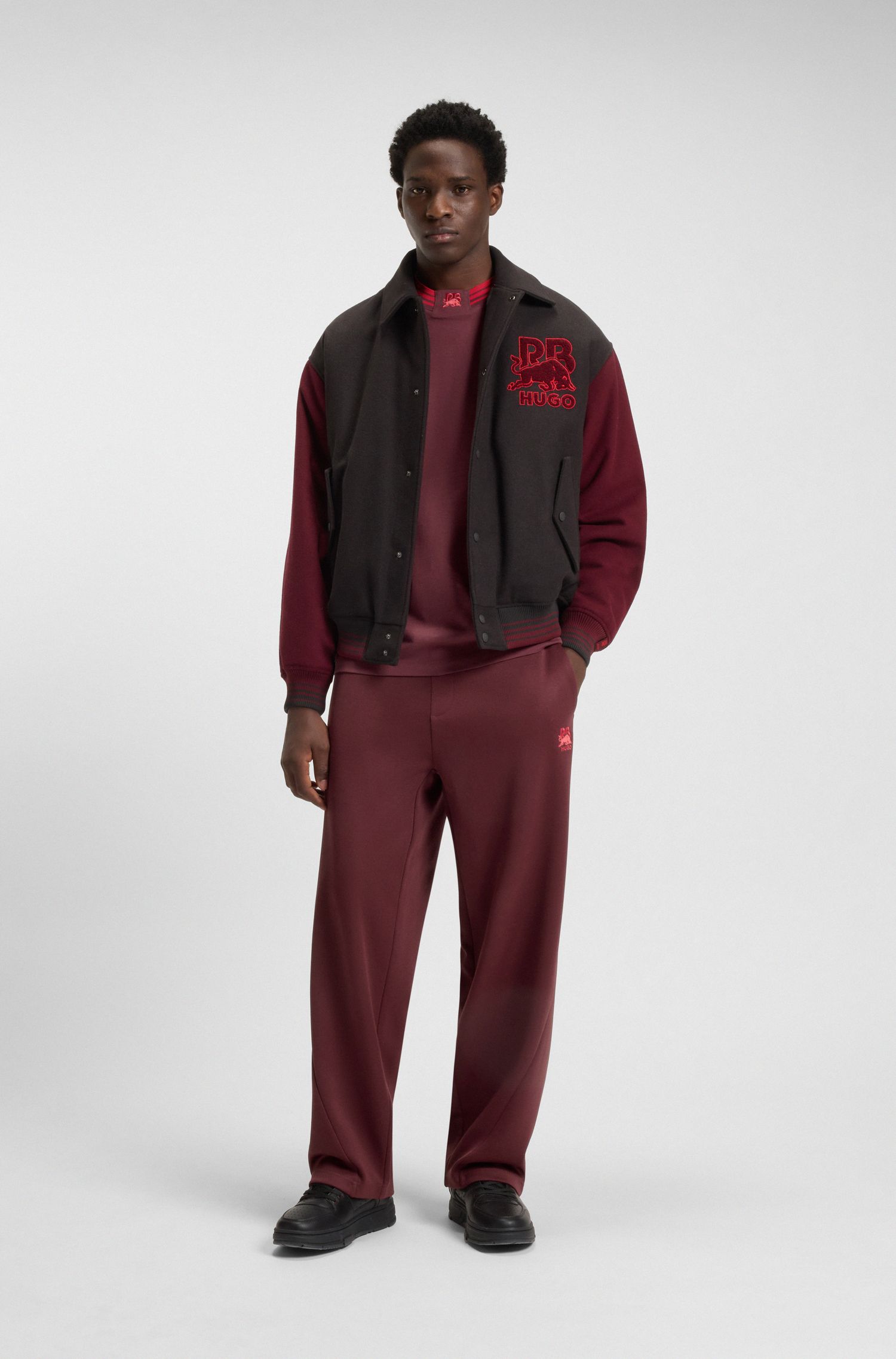 HUGO x RB 文腰头宽大版型运动裤