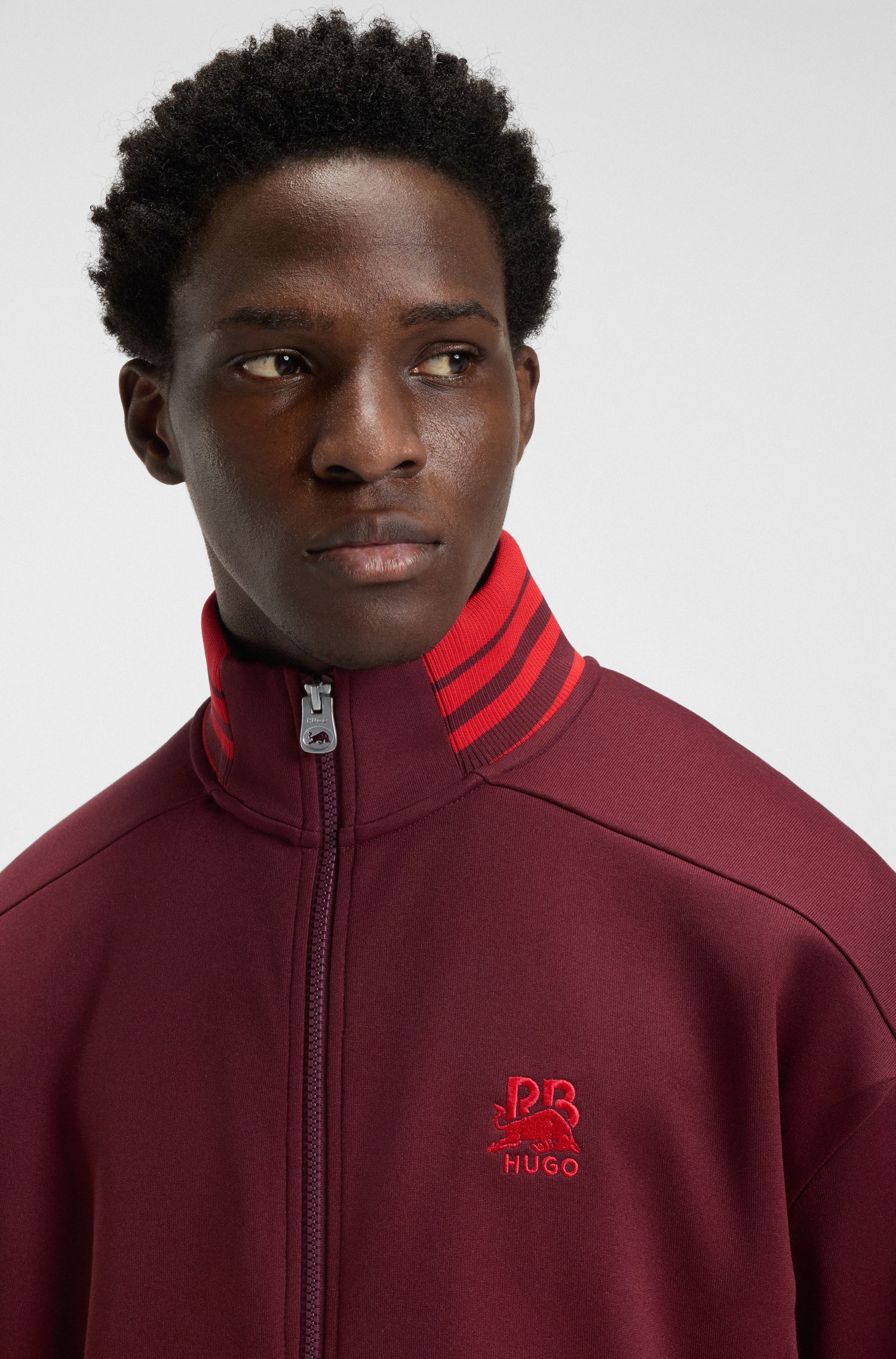 HUGO x RB 牛徽标拉链卫衣