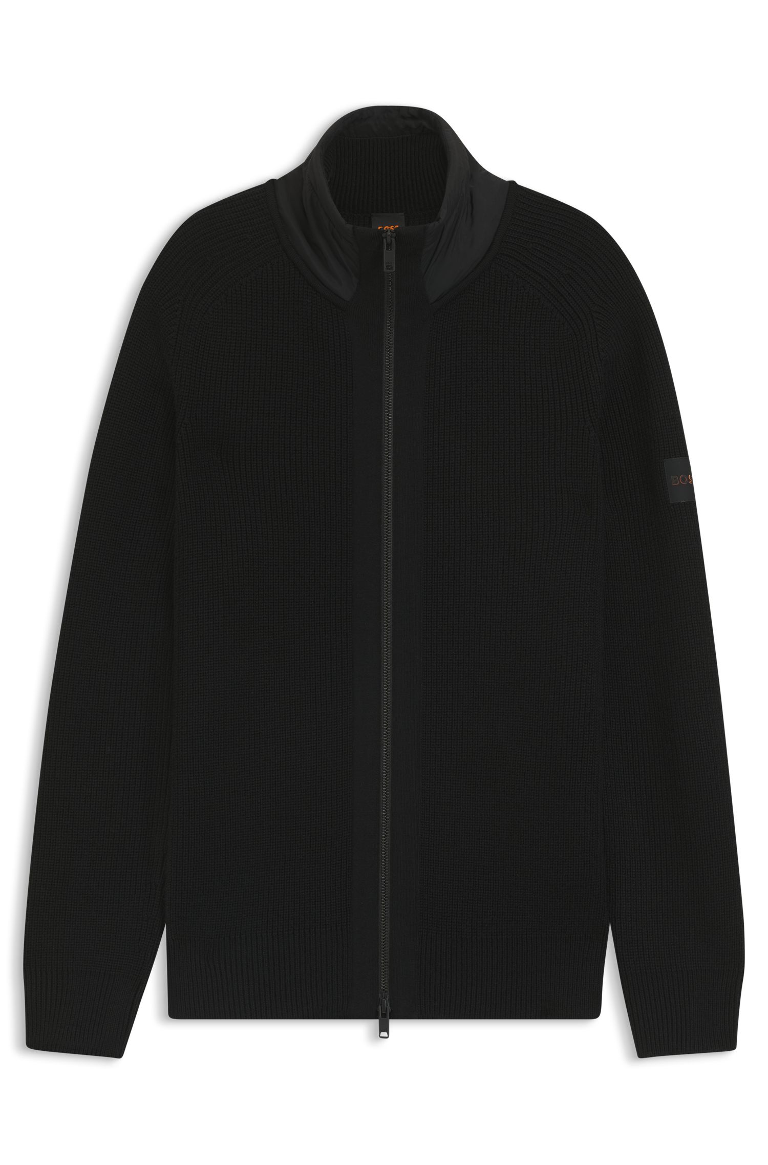 【BOSS博斯】带衬垫宽松版型针织夹克