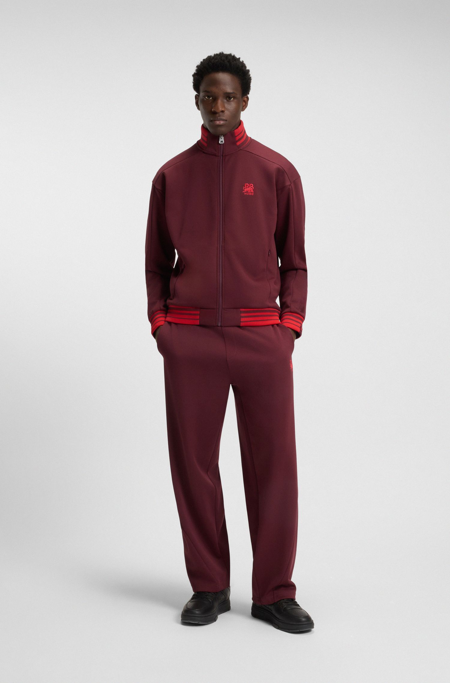 HUGO x RB 牛徽标拉链卫衣