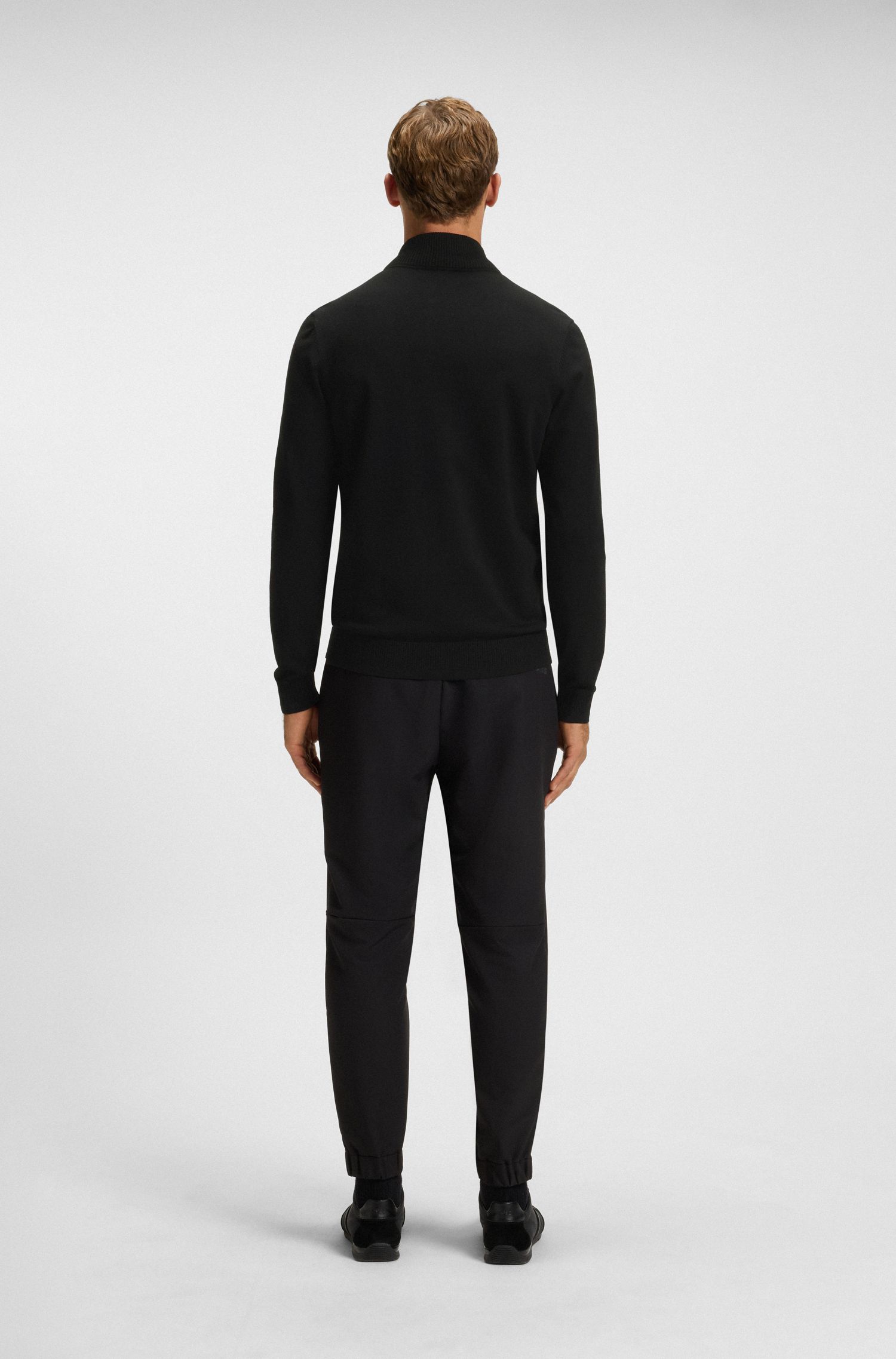 【BOSS博斯】正面纹理弹力面料针织开衫