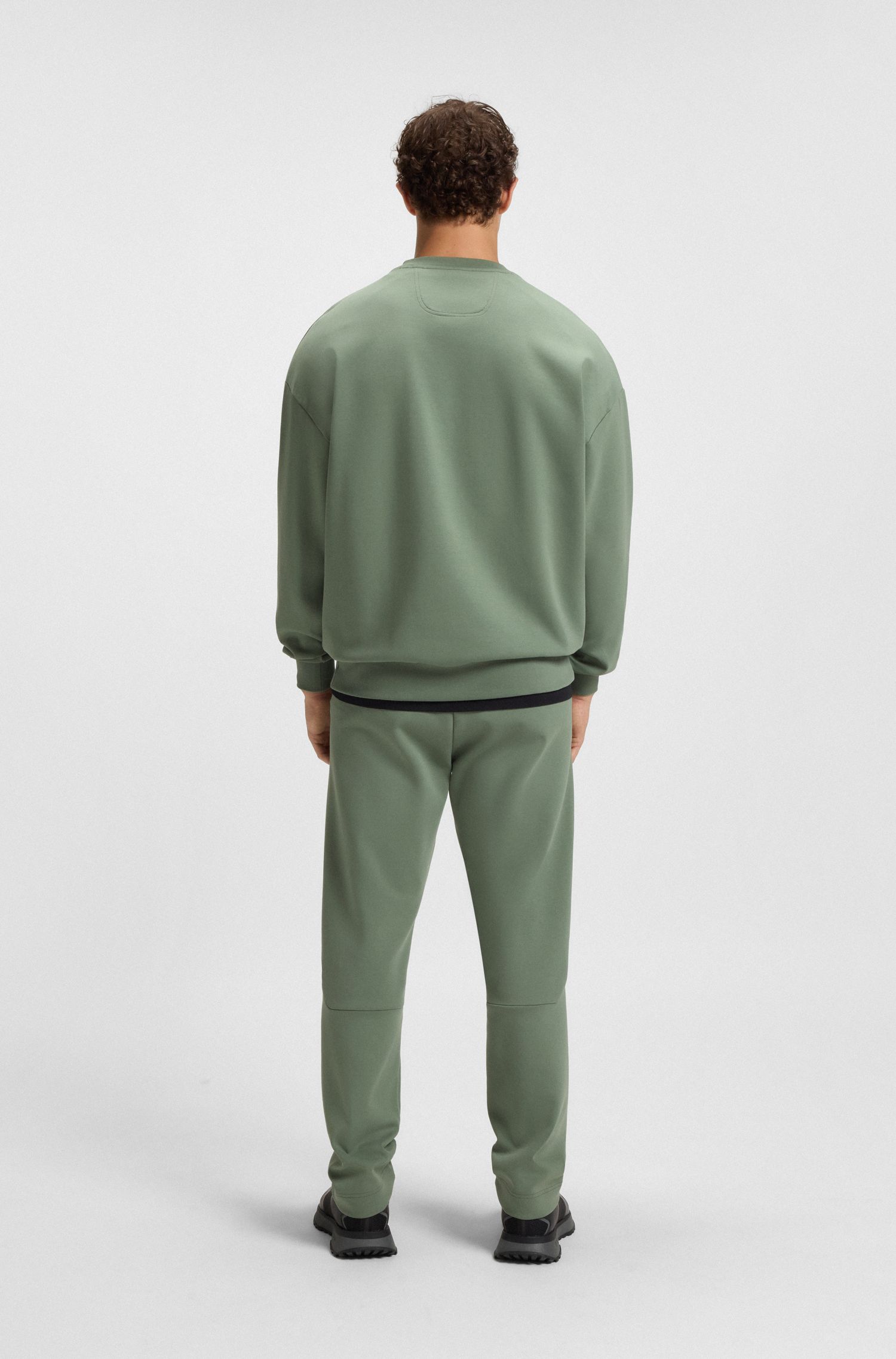 【BOSS博斯】照片印花棉质混纺宽大版型运动衫