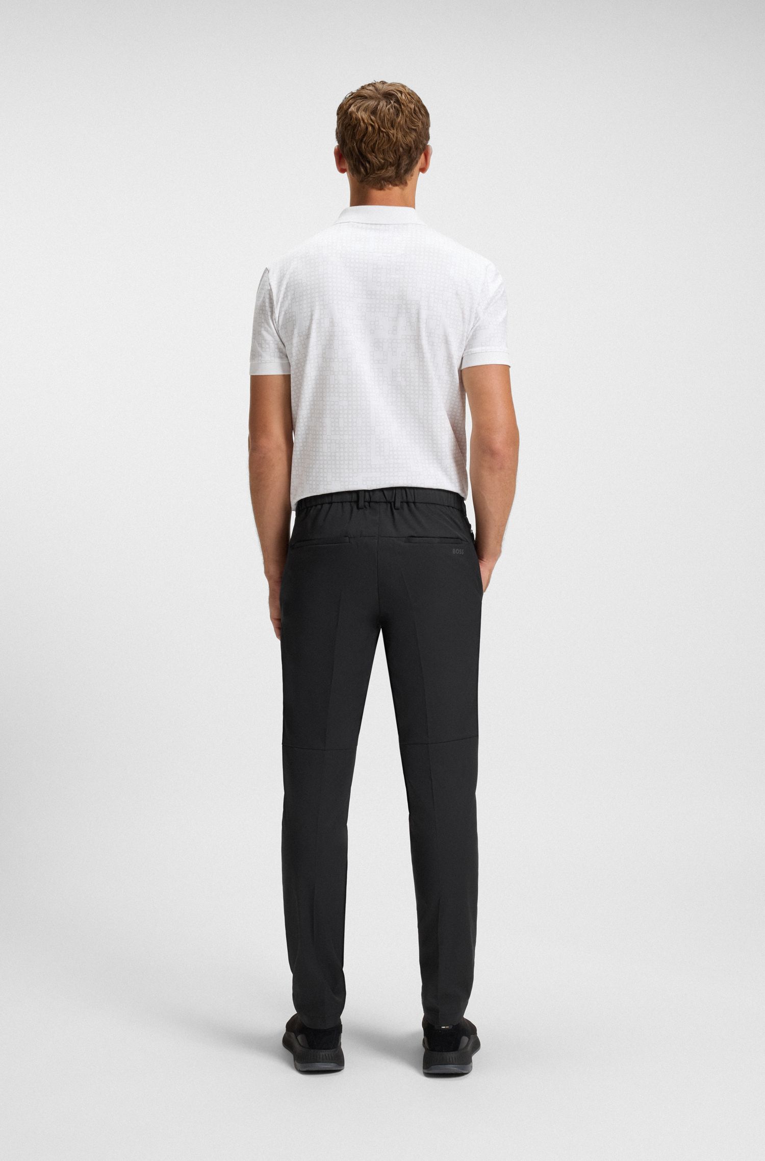 【BOSS博斯】弹力斜纹布高尔夫长裤