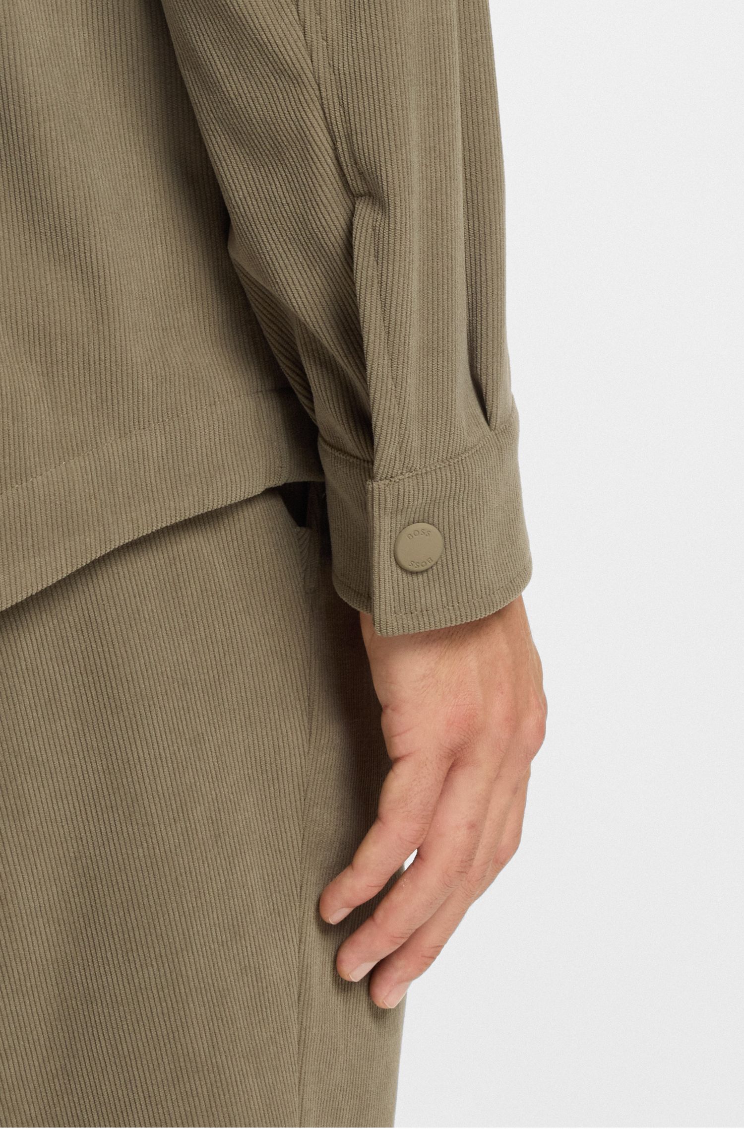 【BOSS博斯】弹力灯芯绒宽松版型夹克