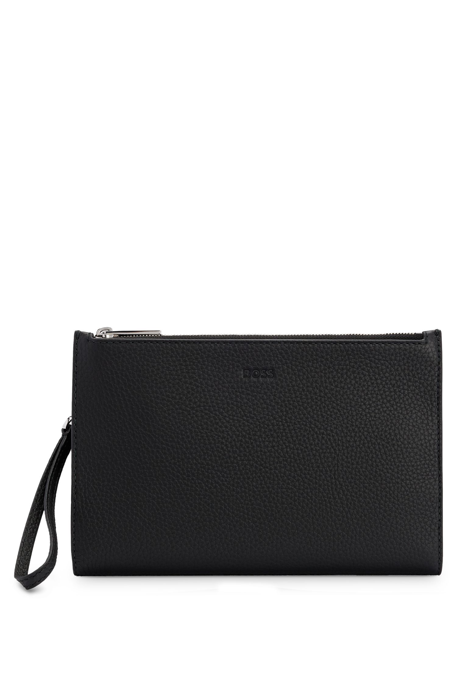 【BOSS博斯】徽标压花意大利皮革公文包