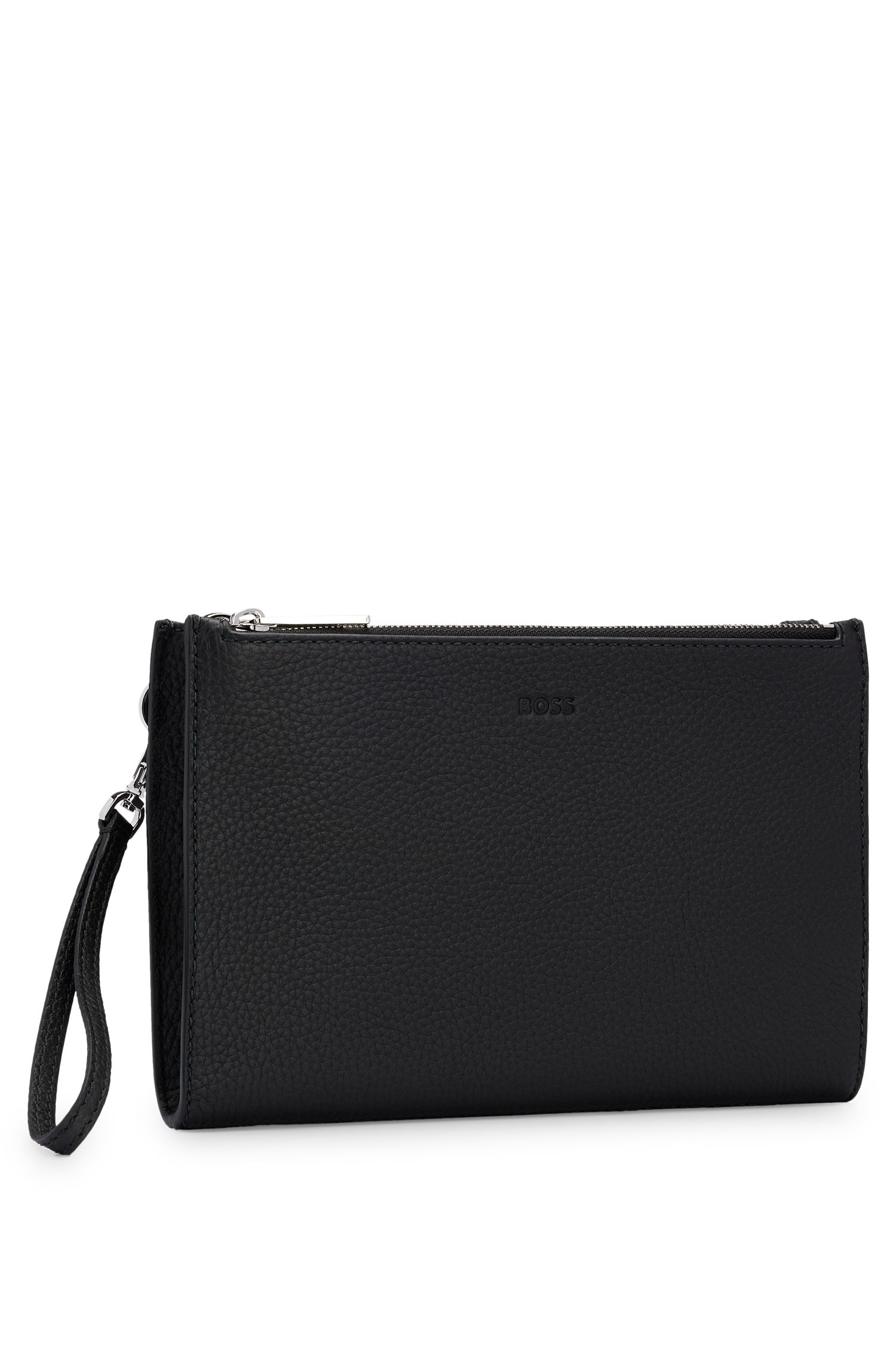 【BOSS博斯】徽标压花意大利皮革公文包