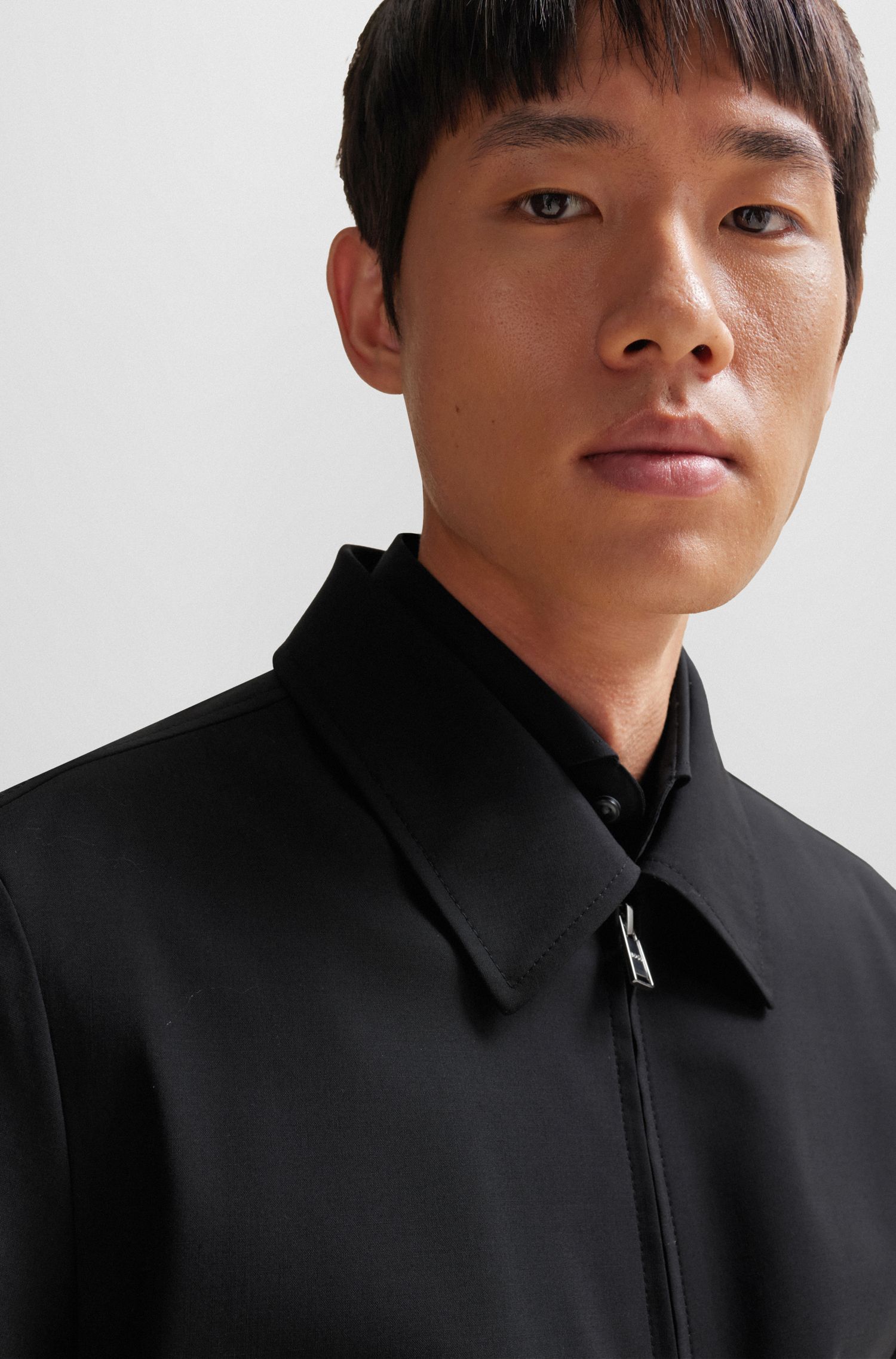 【BOSS博斯】弹力羊毛混纺修身夹克