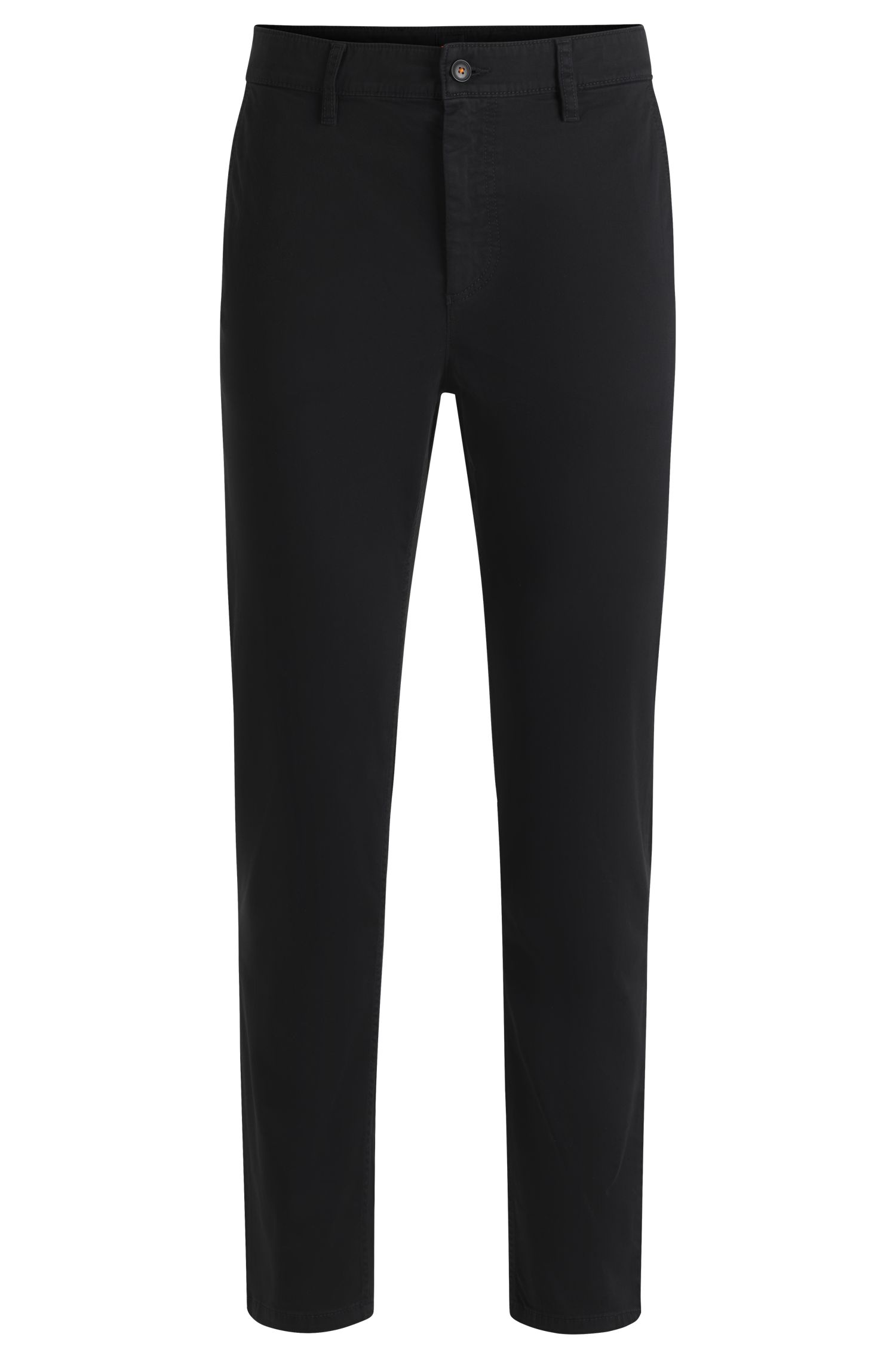 【BOSS博斯】弹力棉缎面锥形休闲裤