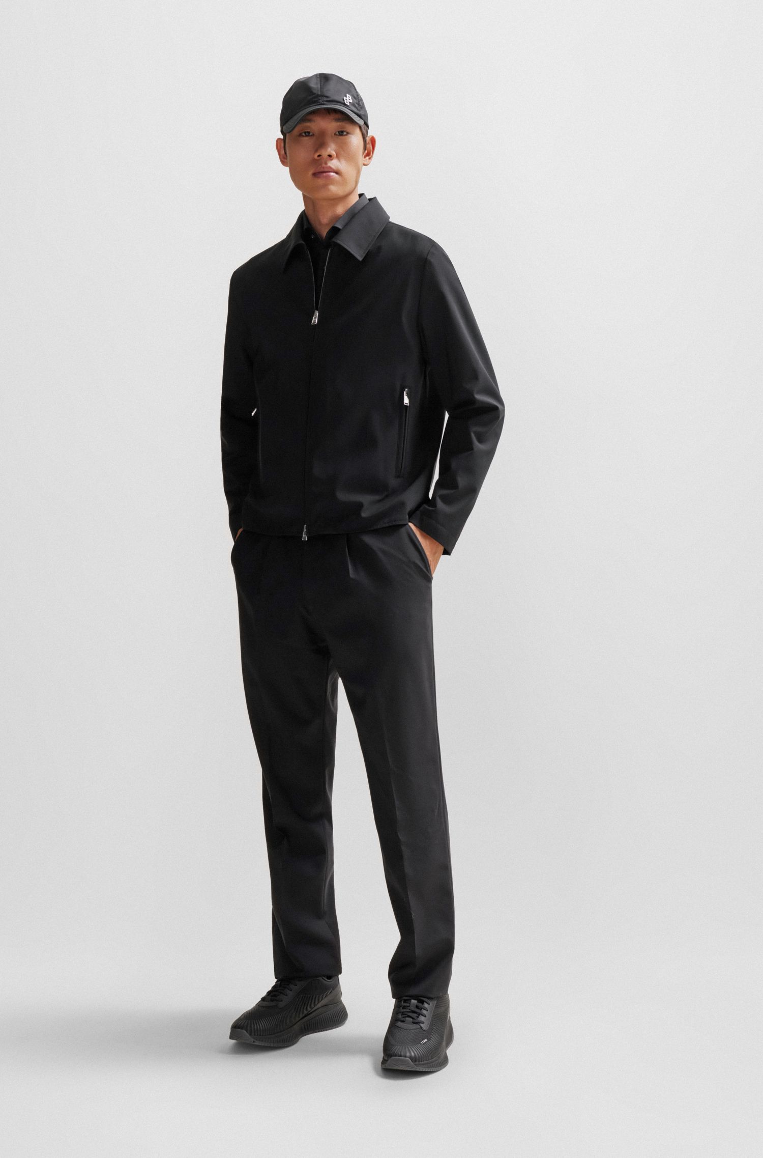 【BOSS博斯】弹力羊毛混纺修身夹克