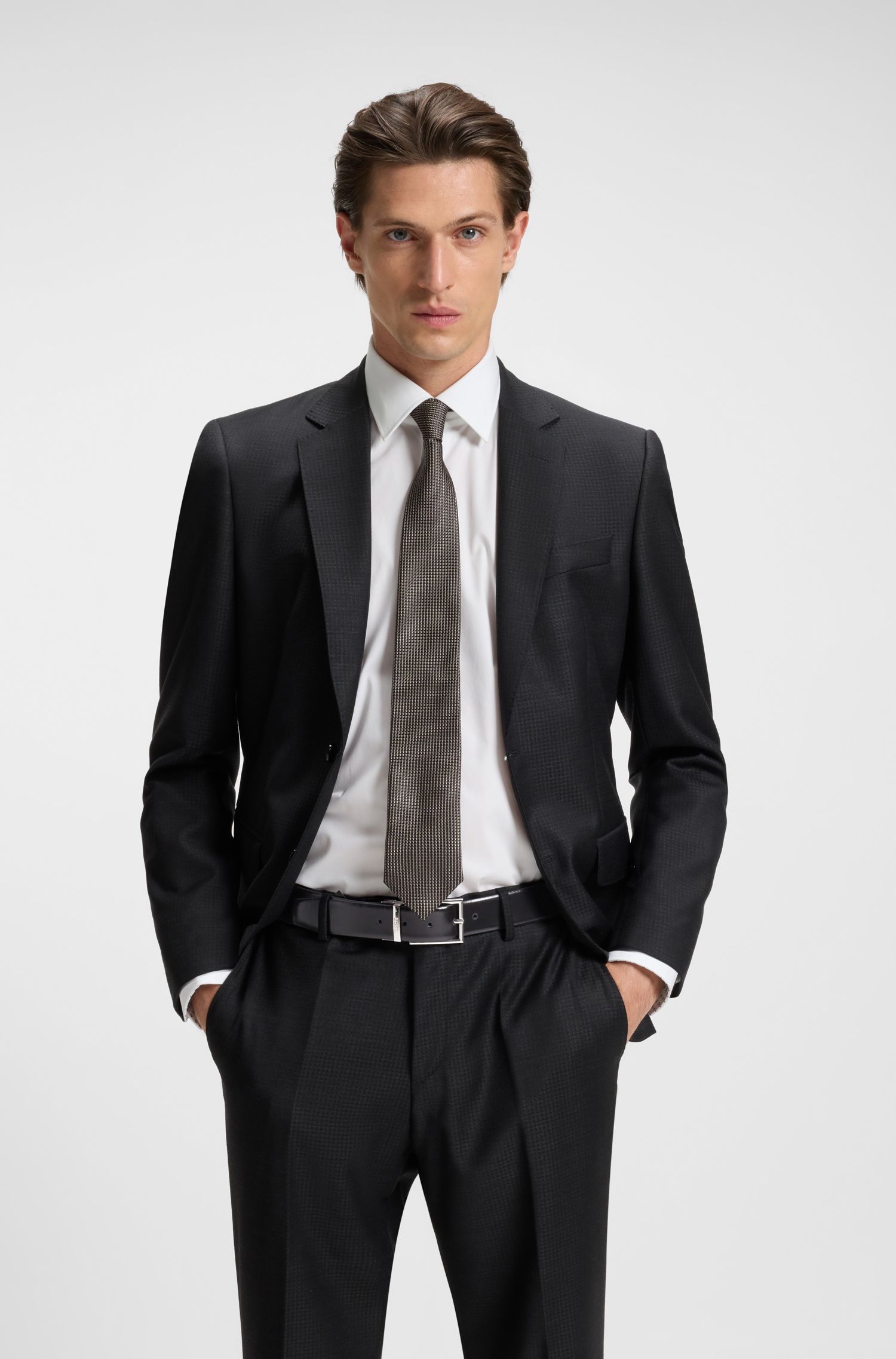 【BOSS博斯】意大利皮革双面腰带