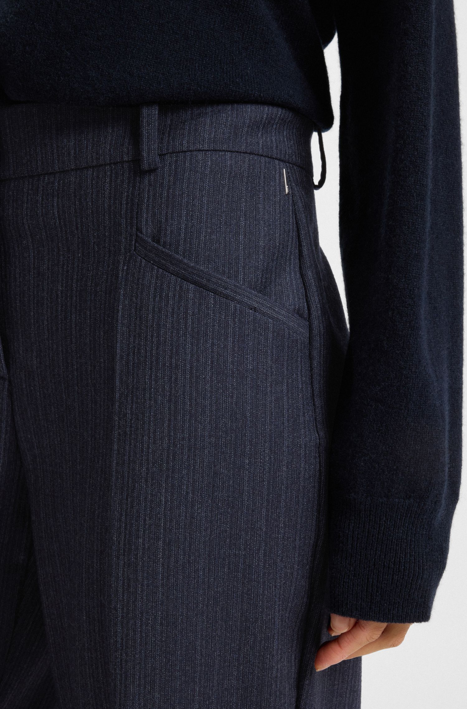 【BOSS博斯】羊毛宽松版长裤