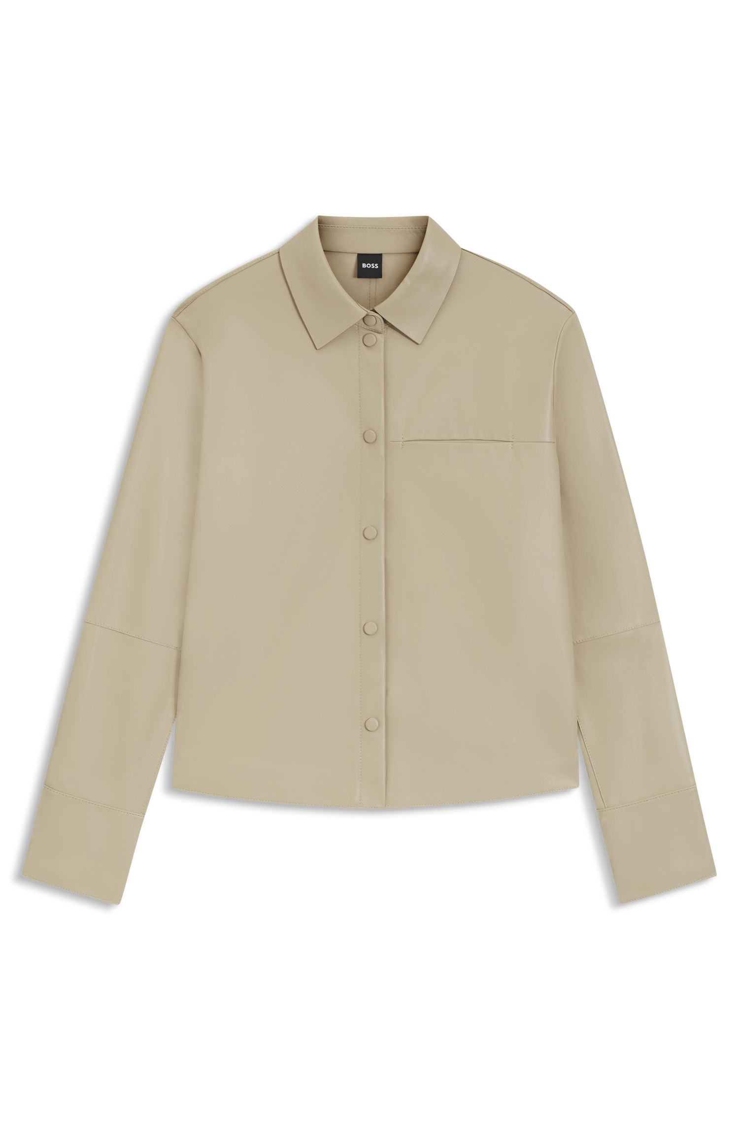 【BOSS博斯】皮革常规版型女士衬衫