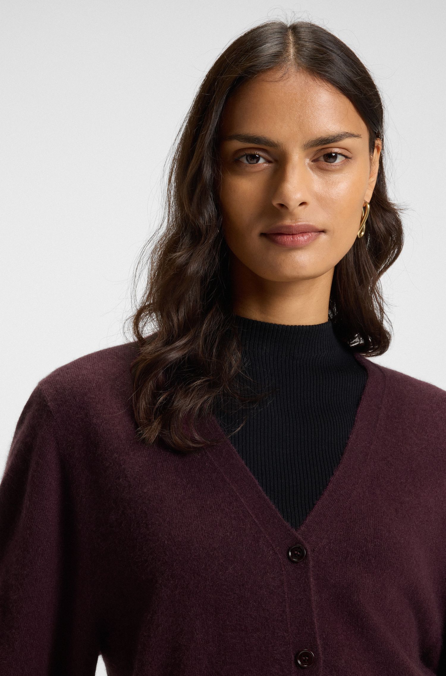 【BOSS博斯】休闲版型羊绒开襟衫