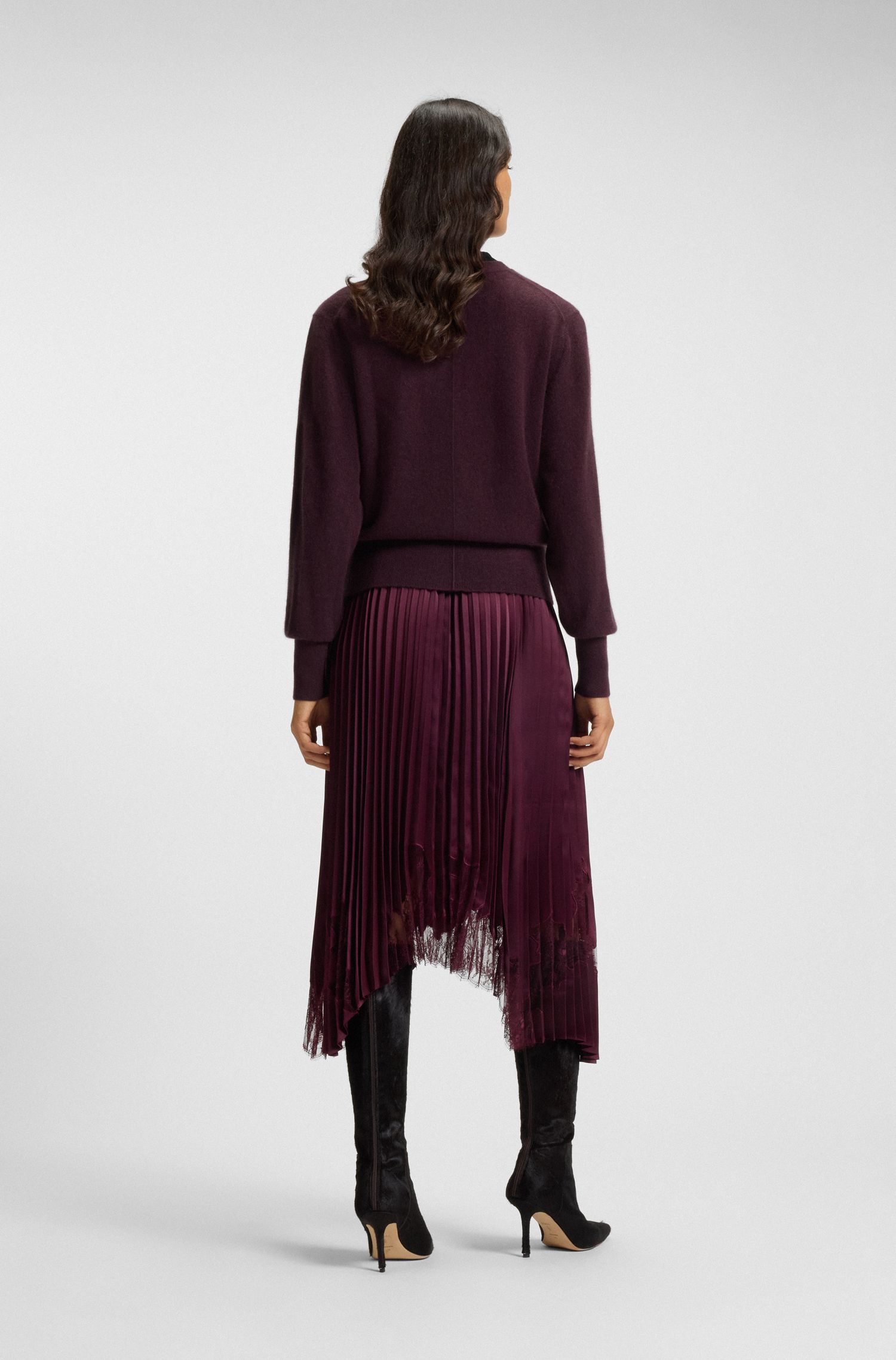 【BOSS博斯】休闲版型羊绒开襟衫