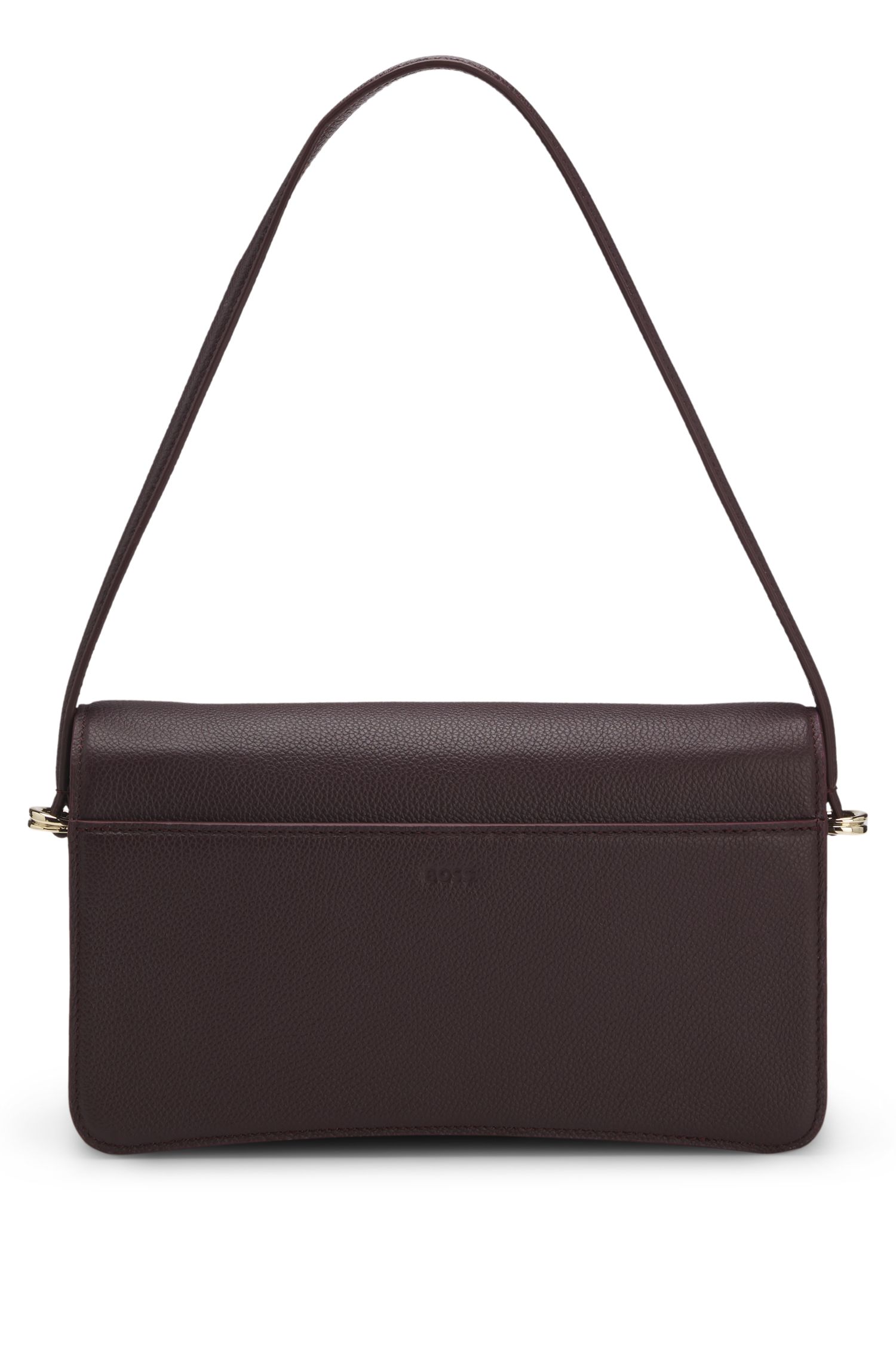 【BOSS博斯】双 B 交织字母皮革单肩包