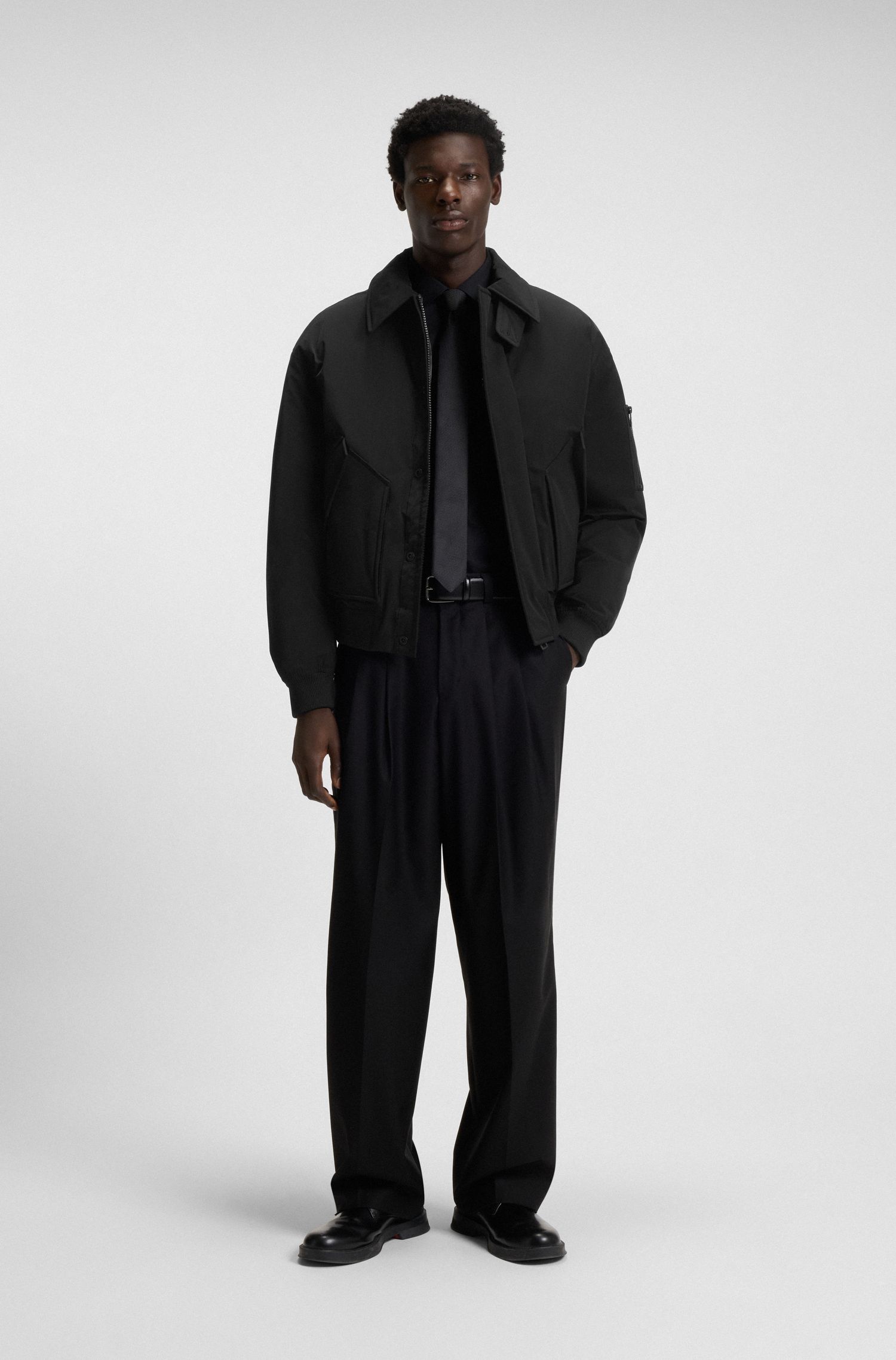 【HUGO雨果】面料常规版型夹棉夹克