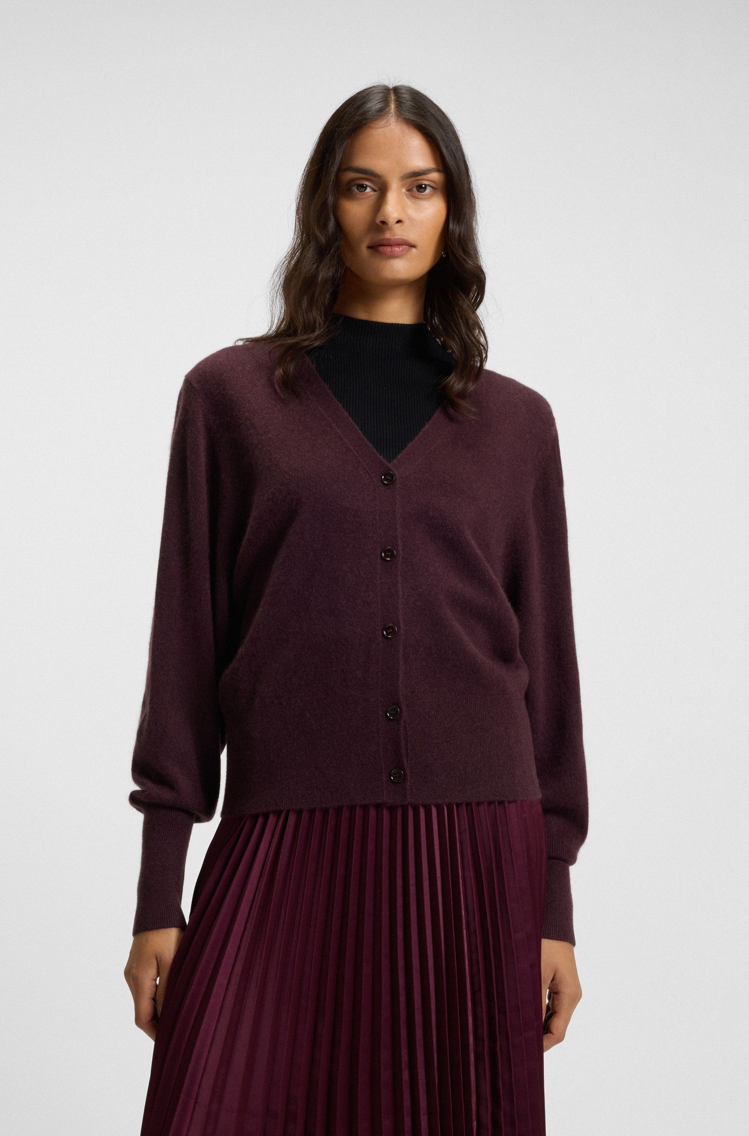 【BOSS博斯】休闲版型羊绒开襟衫