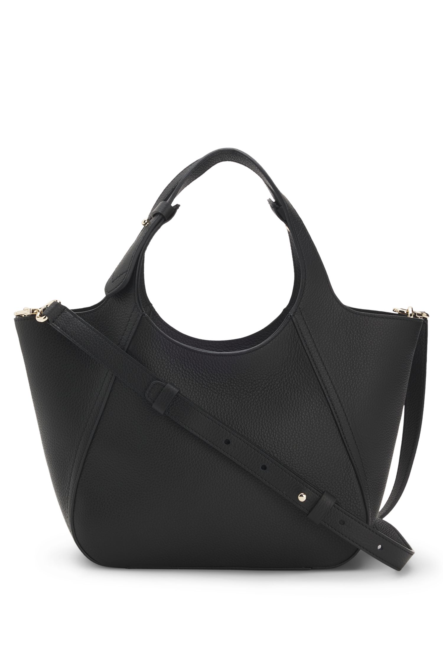 【BOSS博斯】徽标字母装饰粒面皮革托特包