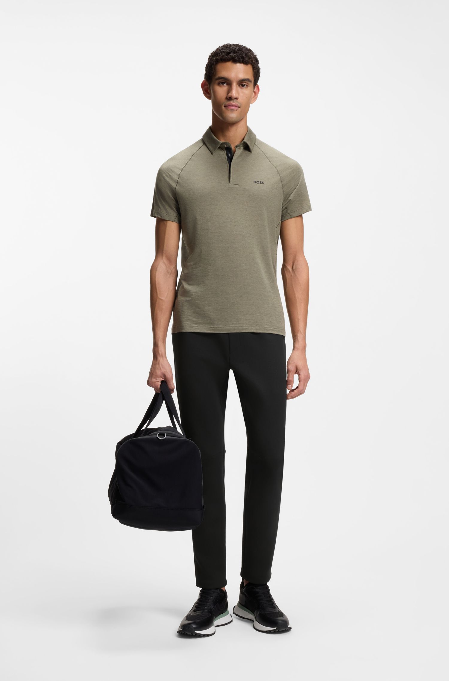 【BOSS博斯】反光细节常规版型运动裤