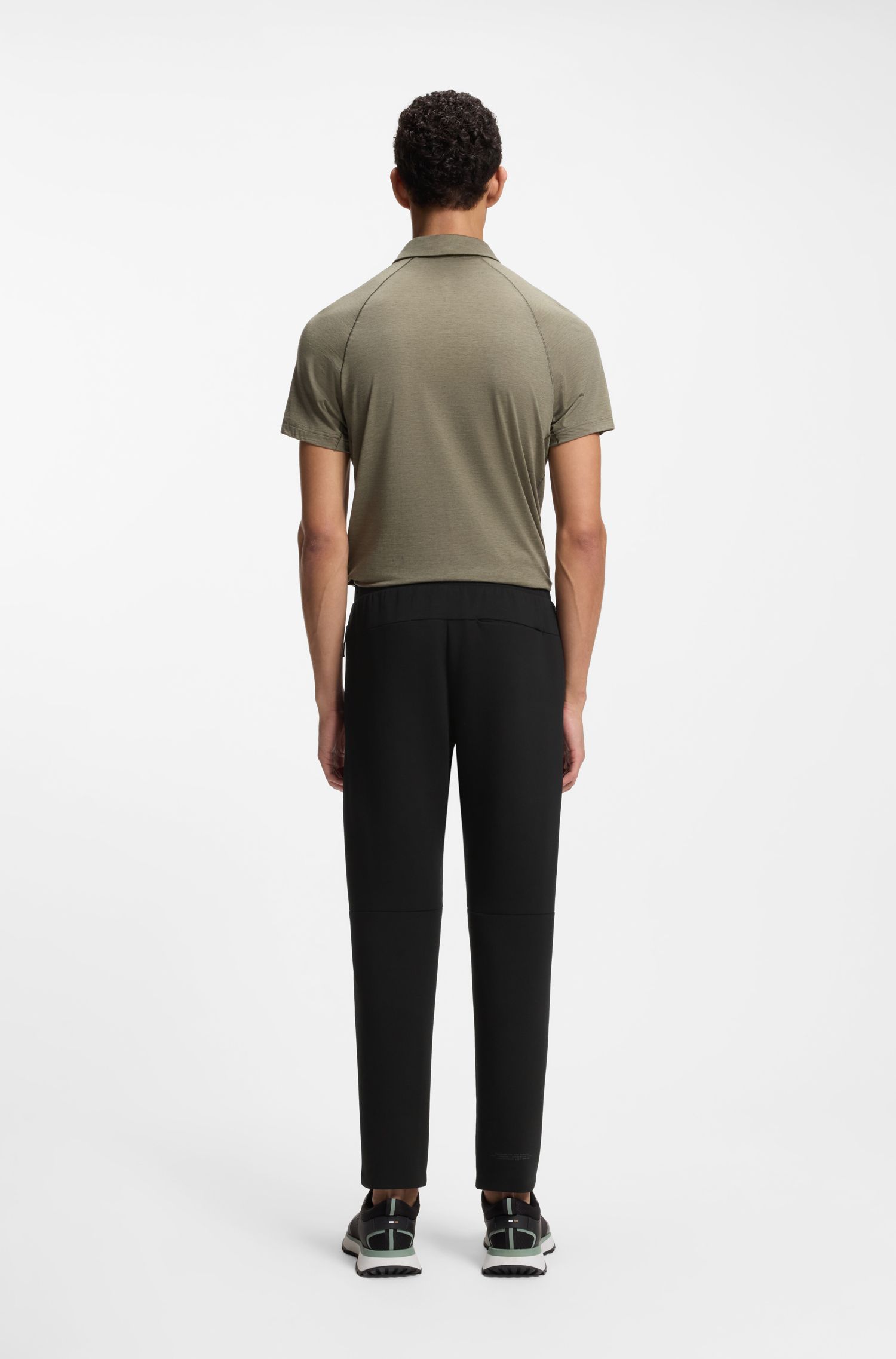 【BOSS博斯】反光细节常规版型运动裤