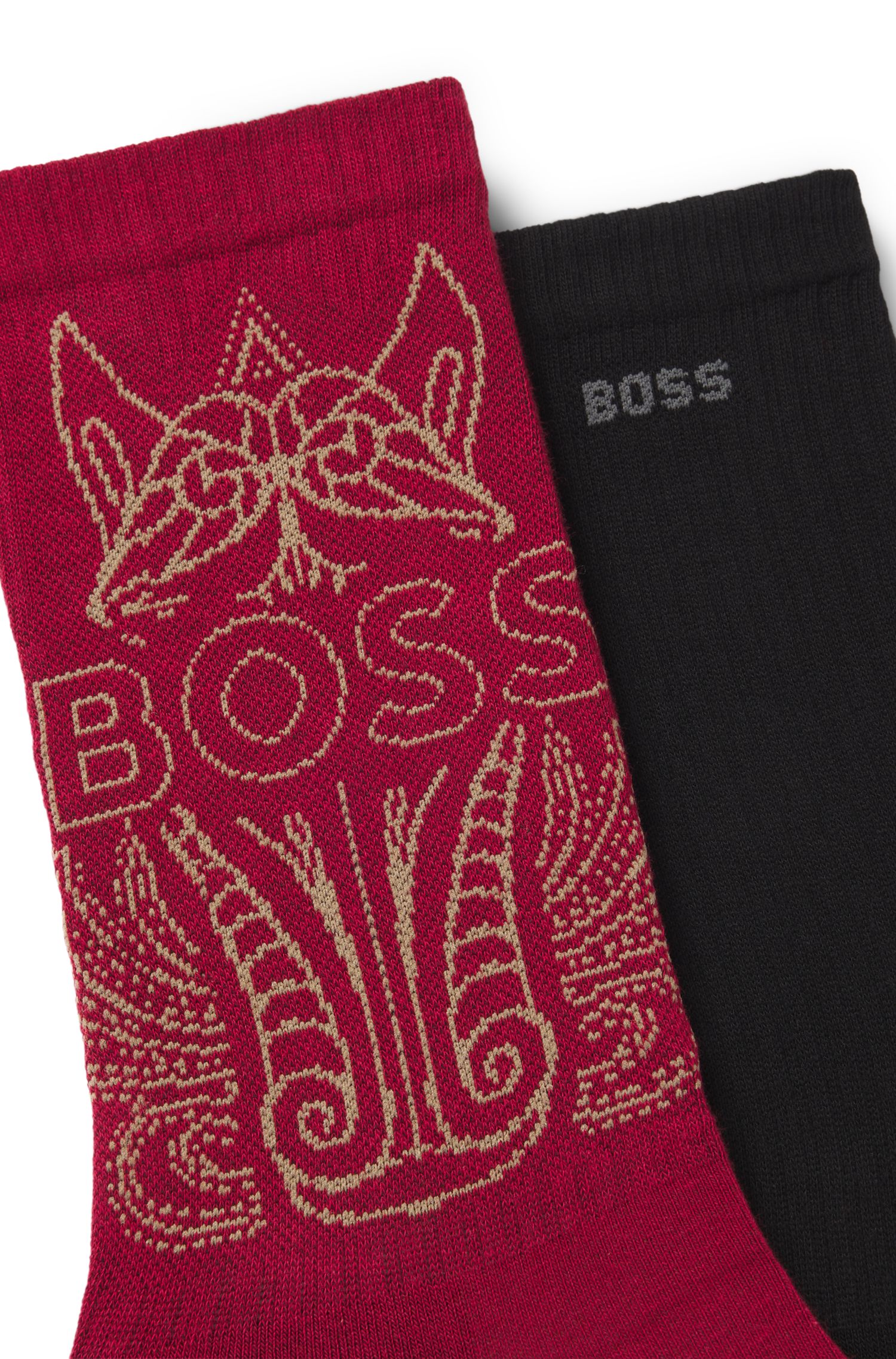 【马年新春系列】棉质混纺短袜两双装